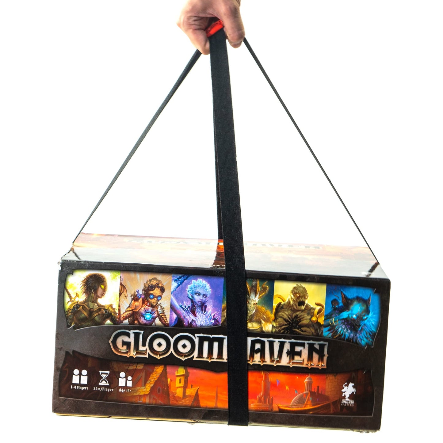 Premium Elastic Box Bands - Board game storage solution to keep your Board Games, Tabletop Games, RPGs & Other Boxes Closed and Protected without