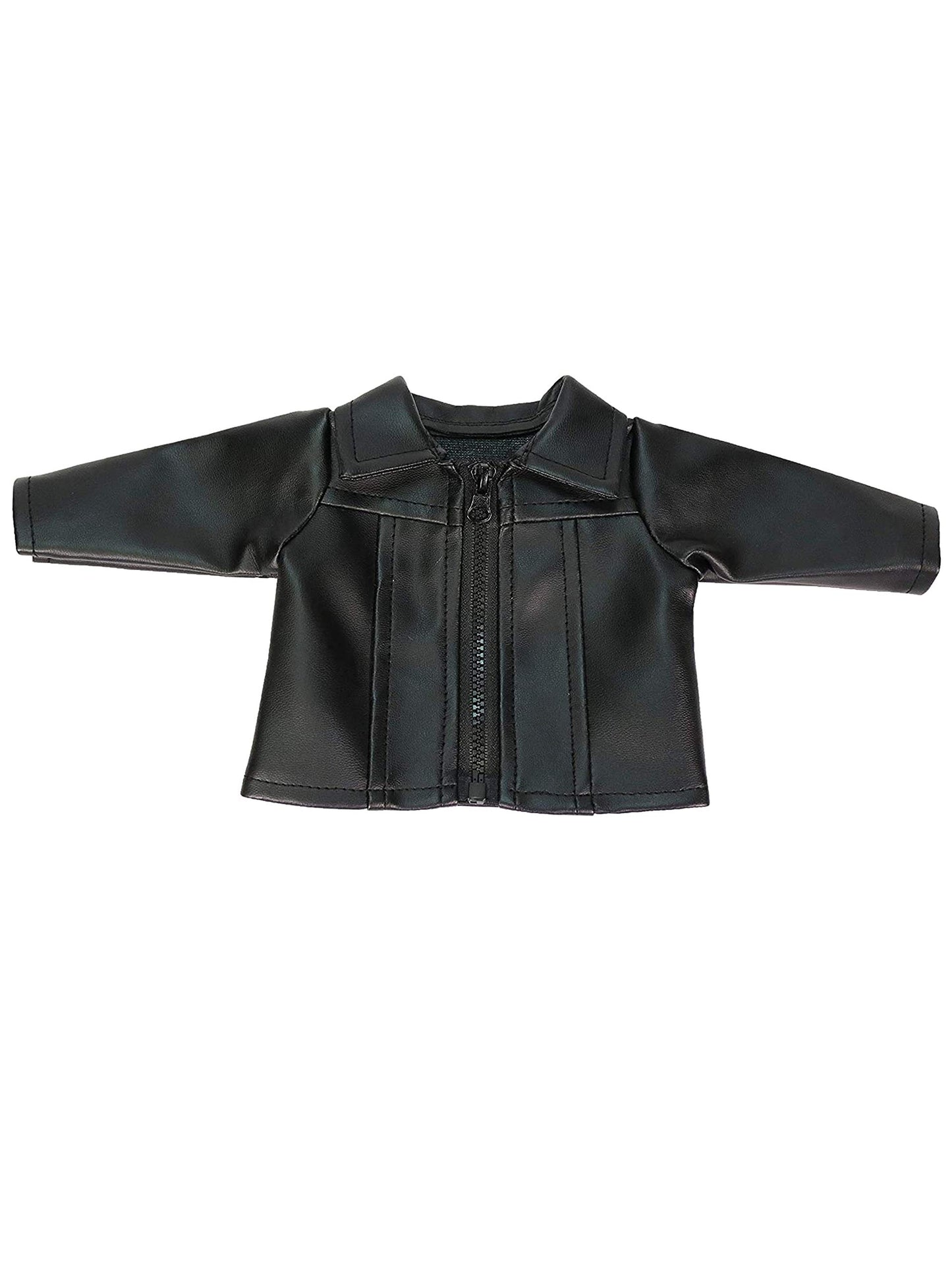 American Fashion World Black Leather Jacket made for 18 inch dolls such as American Girl Dolls