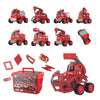 elecci Magnetic Tiles Car, 106PCS Magnetic Blocks Creativity Build Cars Toy, Learning Building Block for 3-12y Kids. (Red Storage Box -105PCS)