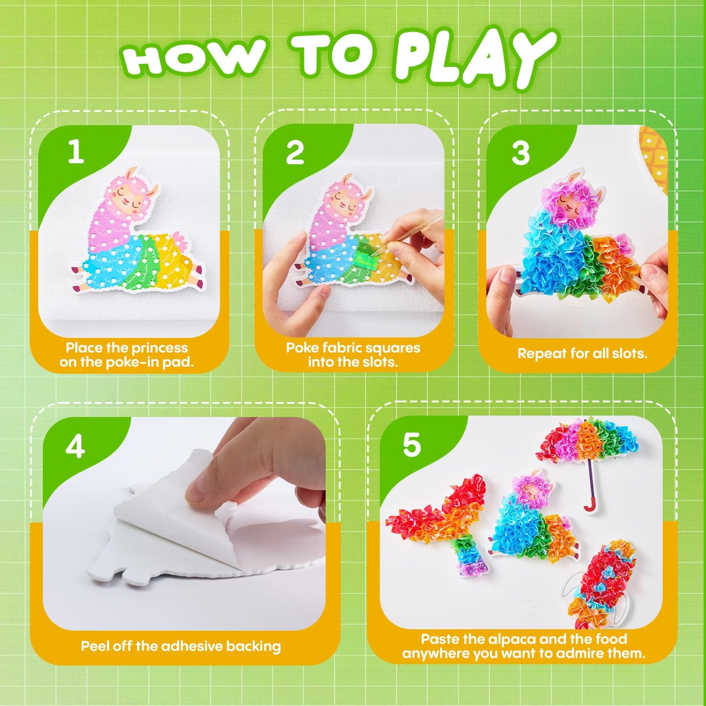 creative kimi 9 PCS Poke Poke Art - Magical Princesses,Foil Art, Mess-Free Fun for Kids, DIY Wood Craft Kits, Creative Activity, Gifts for Girls