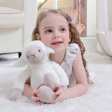 Apricot Lamb Toys Plush Lamb Soft Stuffed Sheep Soft Stuffed Baby 10''