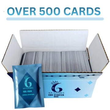 6AGames MTG Starter Collection Commander Booster Box: 500+ EDH TCG Cards with Bonus 30-Card Foil Pack Plus Rares and Mythics - Compatible with Magic