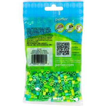 Perler Beads Fuse Beads for Crafts, 1000pcs, Jewel Green