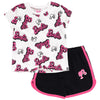 Barbie Big Girls T-Shirt and Dolphin Active Shorts Outfit Set Pink/Black 14-16