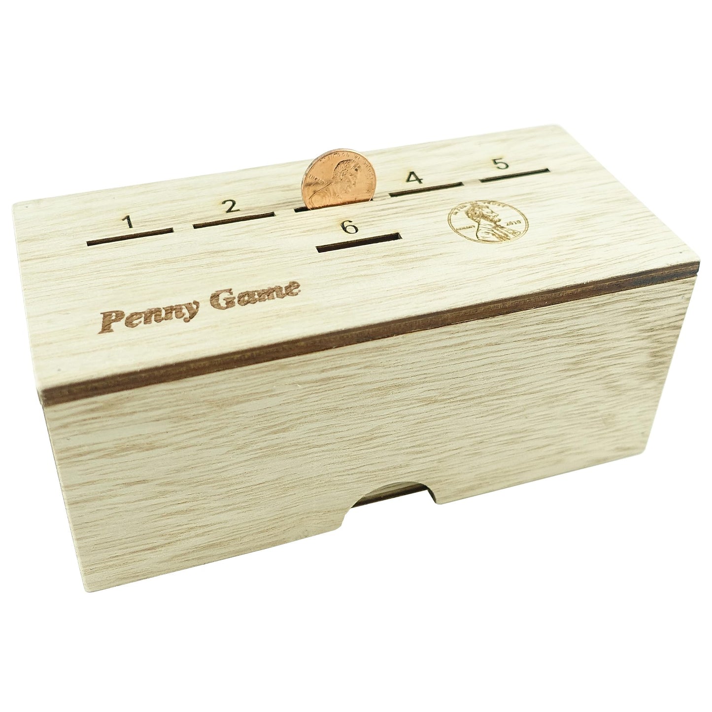 YIPPLE Penny Game - Dice Games for Families with Pennies for 2-6 Players, Penny Game Wood Box