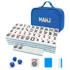 SEHAUSEU American Mahjong Tile Set with 166 Tiles, 1.2-Inch Mah Jongg Sets, Mahjong Gift Set with 3 Blue Dice and Mahjong Tile Bag, Complete Portable