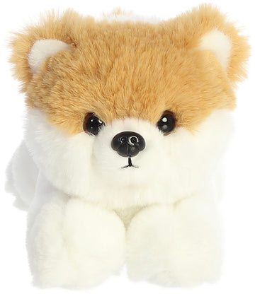 Aurora® Adorable Mini Flopsie™ Pom The Pup™ Stuffed Animal - Mini Companions Ready for Playful Adventures - for Kids All Ages, Toddlers, Adults,