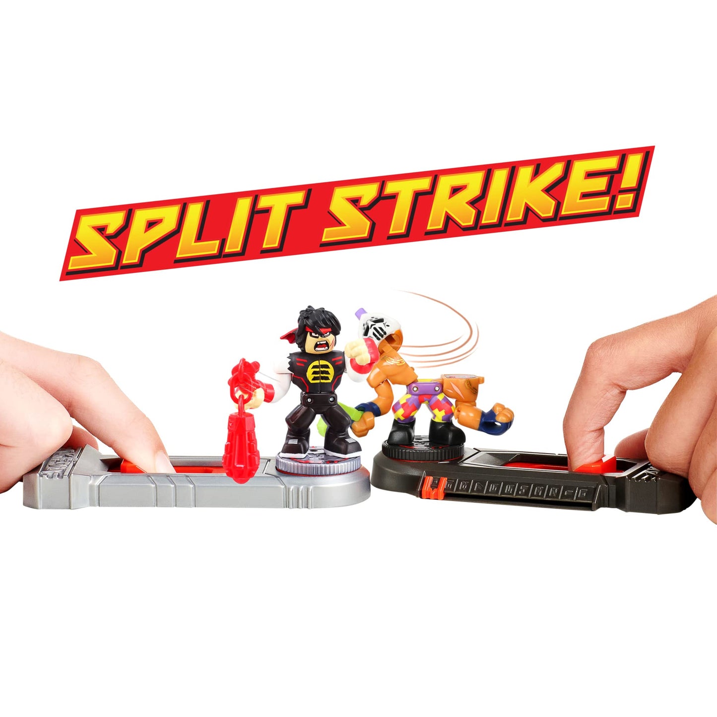 Akedo - Ultimate Arcade Warriors Versus Pack Mini Battling Action Figures - Ready, Fight, Split Strike - Epic CHUX VS SLASHSHOT,Multicolor,14266