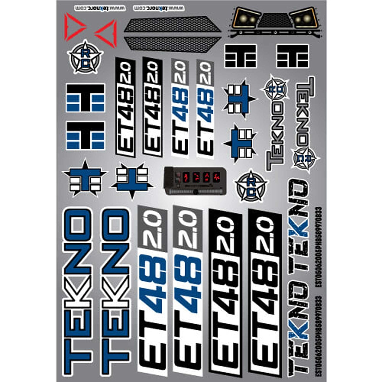 Tekno RC LLC Decal Sheet ET48 2.0 TKR9646 Electric Car/Truck Option Parts