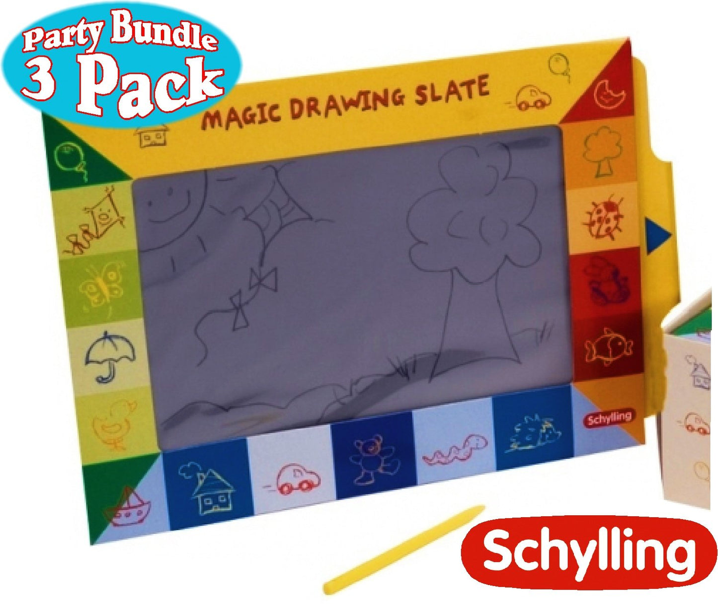 Schylling Magic Slate Drawing Pads Party Pack Bundle - 3 Pack