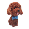 IBWell Mini Bobbing-Head Dog for Car Dash Board Decor,Dashboard Doggy Puppy Teddy Toy with Adhesive Tab?Poodle? (Brownish Red)