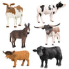 Terra by Battat - Farm Animal Toy Set with Realistic Holstein Cow, Bulls & Donkey Figurines - Educational Toddler Toys for Imaginative Play