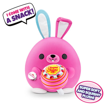 Snackles (Chupa Chups) Bunny Super Sized 14 inch Plush by ZURU, Ultra Soft Plush, Collectible Plush with Real Licensed Brands, Stuffed Animal
