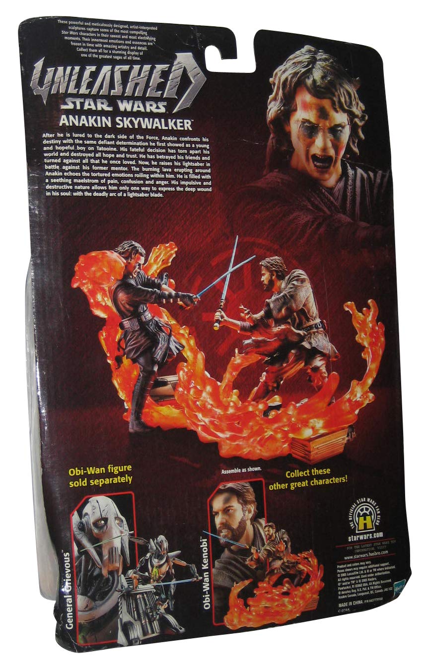 Star Wars Episode III Year 2005 Revenge of the Sith Unleashed Series 6 Inch Tall Action Figure - Anakin Skywalker with Blue Lightsaber and Diorama
