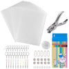 chfine Heat Shrink Plastic Sheets Keychain Kit, 188Pcs Shrinky Dink Sheets Shrinky Dink Paper Shrink Art Kits Including 20Pcs Shrink Paper Sheets