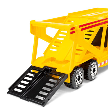Tonka Steel Classics, Classic Car Carrier - Made with Steel and Sturdy Plastic, Yellow Friction Powered, Boys and Girls, Toddlers Ages 3+, Big