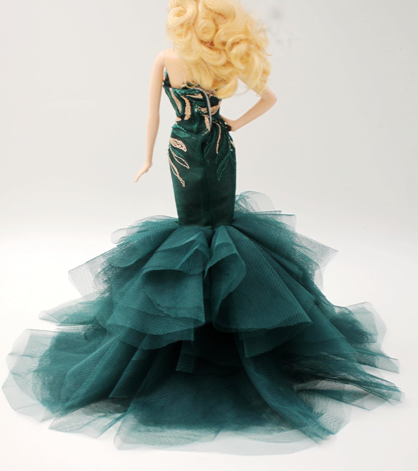 Cora Gu Handmade Jade Mermaid Dress Fit 12 inch Doll and Doll Not Included