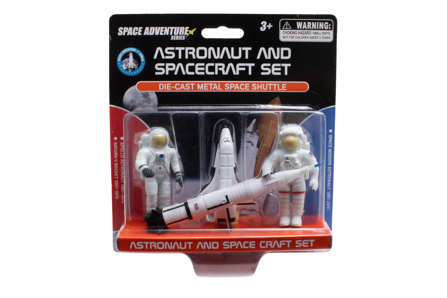 Space Adventure 4-Piece Astronaut and Spacecraft Die-cast Metal Space Shuttle Fun Toys and Collectibles Perfect for Ages 3+