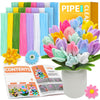 IOOLEEM Pipe Cleaners, 480pcs Multi-Colored, Flower Making Kit, Arts and Craft Supplies for Flowers, Ideas for Art Project Activity.