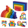BOZE SUPOD Wooden Toys, Montessori Toys for Kids 3 4 5 6+Years Old Boys Girls Rainbow Stacking Blocks Set Preschool Activites Educational Toy Gifts