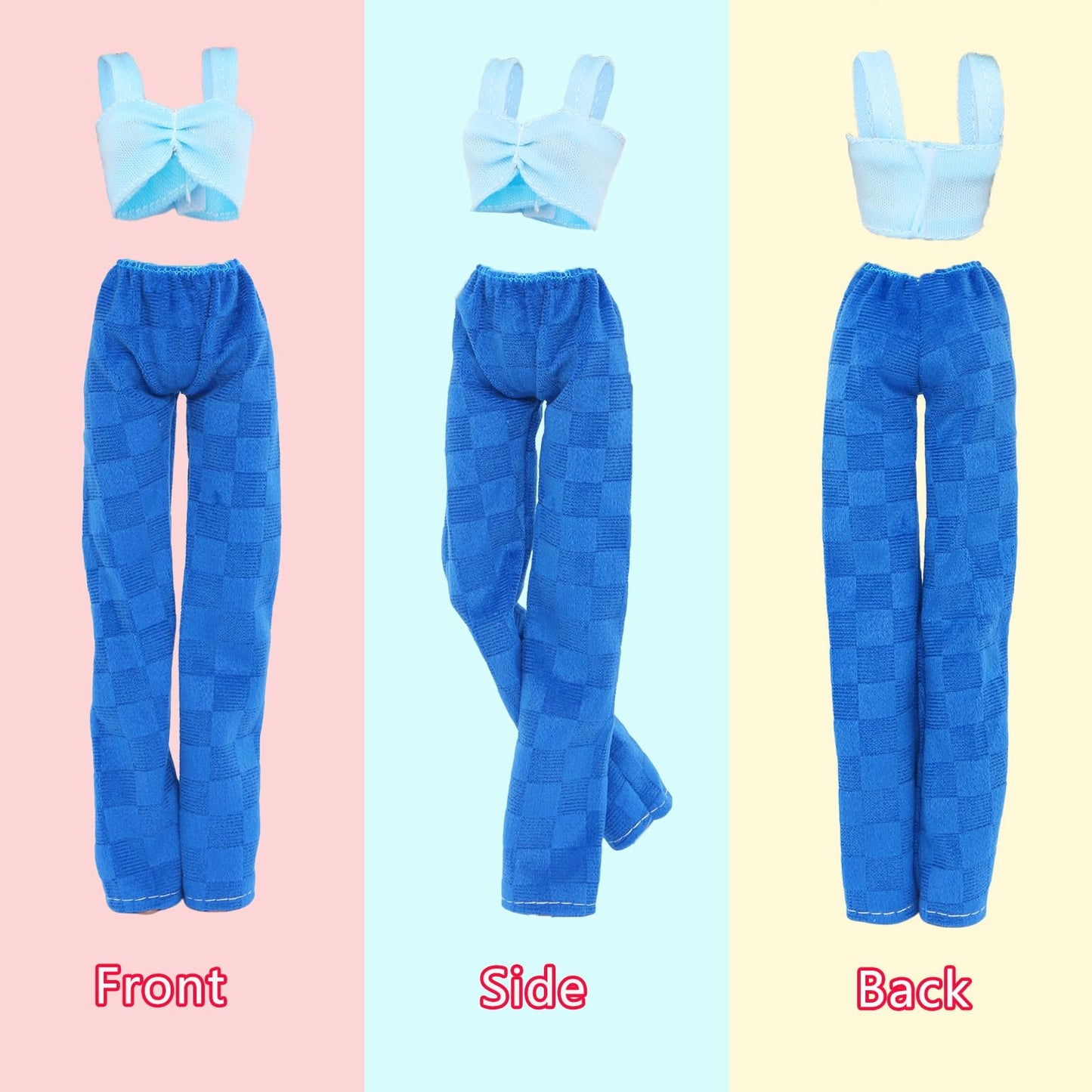 BLIJOLA 3 Sets Handmade Doll Clothes for 11.5 inch Girls Dolls Accessories, Spring Summer Winter Sport Style Outfits with Pants & Shoes