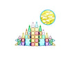 PicassoTiles 60 pcs Mini Magnetic Tiles Magnet Toys Travel-Friendly On-The-Go Building Blocks for Kids Compact Lightweight Creative playset Preschool