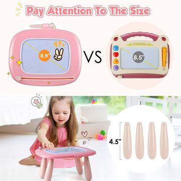 Smasiagon Toddler Toys Age 1-2, Magnetic Drawing Board, Early Learning Doodle Board Writing Painting Sketch Pad, Birthday Christmas Day Gifts for 1 2