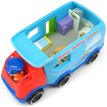 Kiddieland Happy Camper Motorized Toy RV with Lights & Sounds for Toddlers