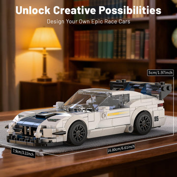 Mould King 27095 Viper ACR Speed Champion Technik Car Building Set & Acrylic Display Case, MOC Classic Race Cars Birthday Gifts for Adults/Teens