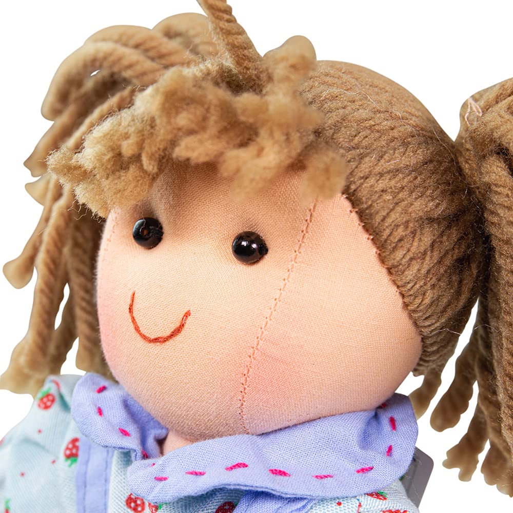 Bigjigs Toys Grace Rag Doll (Small) - 25cm Super Soft Doll for 1 Year Old, Ideal First for Babies & Toddlers