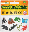 Safari Ltd. Good Luck Minis Rainforest Fun Pack - 8 Mini Figurines Including Snake, Frogs, Butterfly, Chimpanzee, Orangutan, Caiman, Bear
