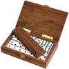 Alex Cramer Double 6 Spinner Dominoes Set with Spinners. Deluxe Dominos Set in American Made Luxury Walnut Case