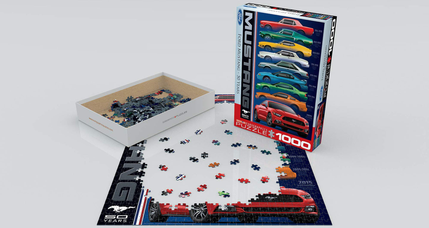 EuroGraphics- Ford Mustang 50 Years 1000 Pieces Jigsaw Puzzle for Adults