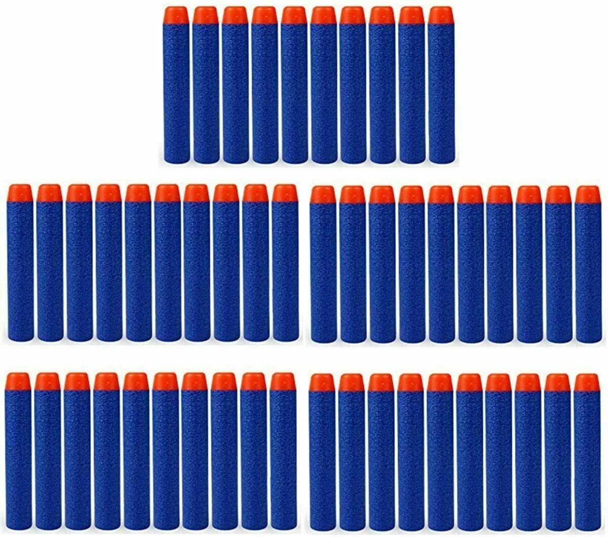 Refill Darts Bullets Compatible with Nerf Guns N-Strike Elite Series Blaster, 100Pcs Nerf Bullet Refill Darts Ammo Premium Foam Bullets Pack (100
