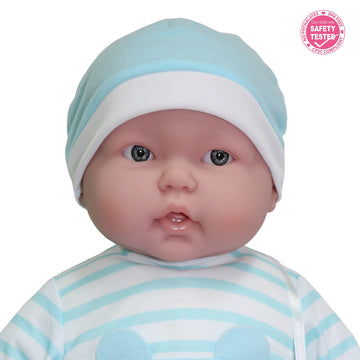 Soft and Cuddly 20" Huggable Baby Doll Play Set | JC Toys - Lots to Cuddle Babies | Blue | Ages 2+ | Caucasian