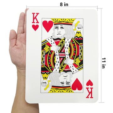 QkonkgnS 8x11 Inch Jumbo Playing Cards Large Deck of Cards Big Card Games for Families Oversized Casino Party Decorations Giant Professional Poker