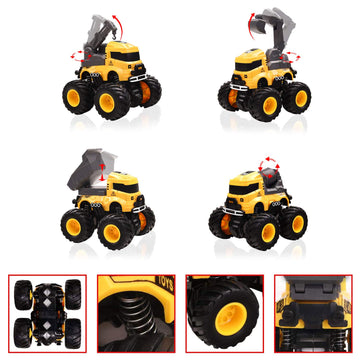 LONANDY Construction Toy Trucks, Monster Trucks Push Car for Toddlers 1-3, Best Christmas Children's Day Birthday Party Gift for Boys Age 4-7 Crane