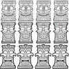 Fun Express Color Your Own Tiki Mask - Crafts for Kids and Fun Home Activities - VBS Vacation Bible School Supplies/Decor