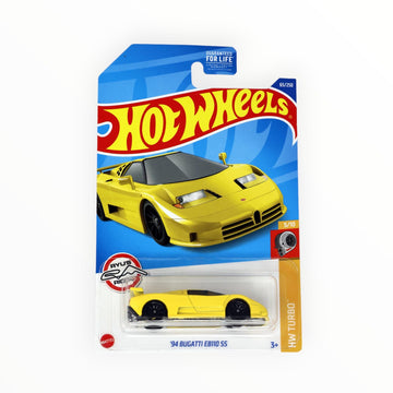 Hot Wheels '94 Bugatti EB110 SS, Turbo 5/10, Yellow