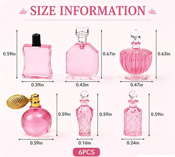 6Pcs Miniature Cosmetic Set - 1:12 Scale Realistic Perfume Bottles for Dollhouse Bathroom, Vanity, Beauty & Spa Theme, DIY Micro Scene, Collector