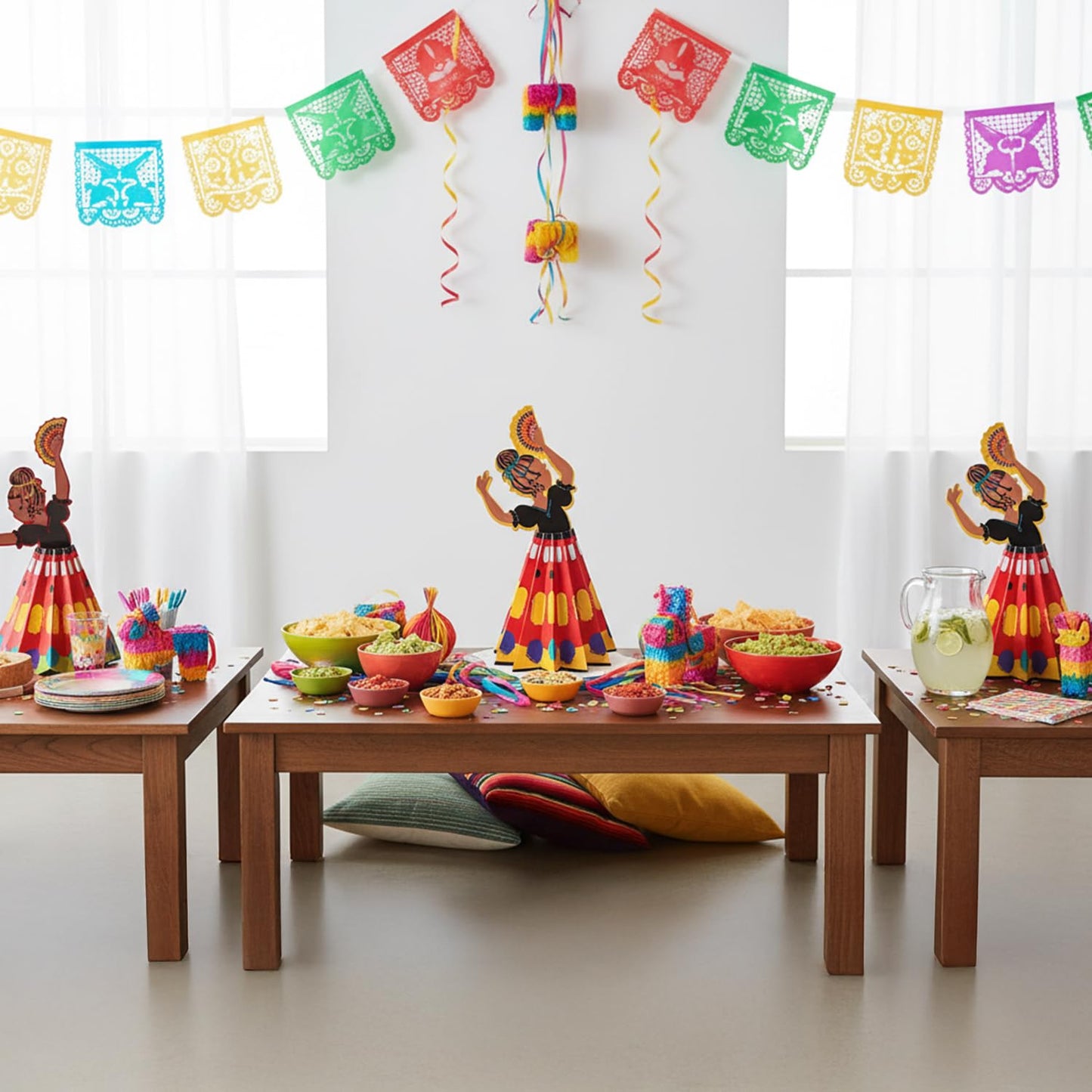 Fun Express - Bright Fiesta Centerpiece (3pc) for Cinco de Mayo - Party Decor - General Decor - Centerpieces - Cinco de Mayo - 3 Pieces
