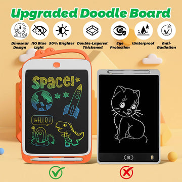 DPEDUAI LCD Writing Tablet for Kids, 10.5 Inch Colorful Doodle Board Drawing Pad, Erasable Reusable Educational Toddler Toys for 3 4 5 6 Year Old Boys