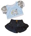 Unicorn Glitter Outfit Teddy Bear Clothes Outfit Fits Most 14" - 18" Build-a-Bear and Make Your Own Stuffed Animals