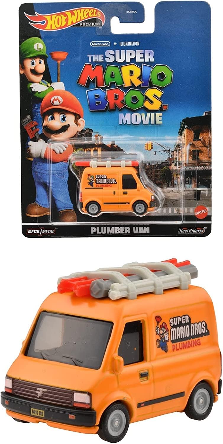 Hot Wheels Mario Movie Plumber Van 1:64, (HKC19)