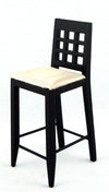 Melody Jane Dolls Houses Black Bar Stool High Chair Miniature Kitchen Pub Furniture 1:12