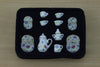 SXFSE Dollhouse Decoration Accessories, 1:12 Dollhouse Miniature Scene Model 15 PCS Porcelain Teacup and Saucer Set (F, 15 Pcs)
