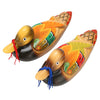 Fnskatzici 2Pcs Wooden Mandarin Duck Statues - Hand Painted Feng Shui Decor for Love & Fidelity - 8.7 Inch Large Asian Art Figurines - Great Wedding &