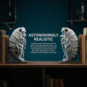 Frankiezhou Home Bathynomus Giganteus Isopod Plush Toy - Realistic Deep Sea Creature Isopod, Soft Crustaceans Animals, Big lice Plushie Toys Model