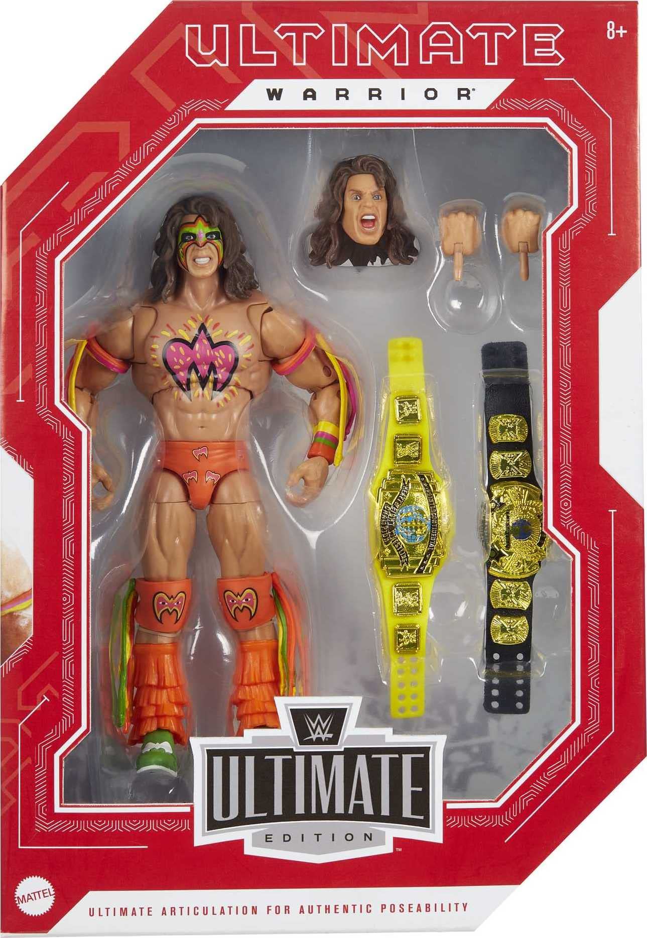 Mattel WWE Action Figures | WWE Ultimate Warrior Ultimate Edition Fan TakeOver Collectible Figure with Accessories | Gifts for Kids and Collectors