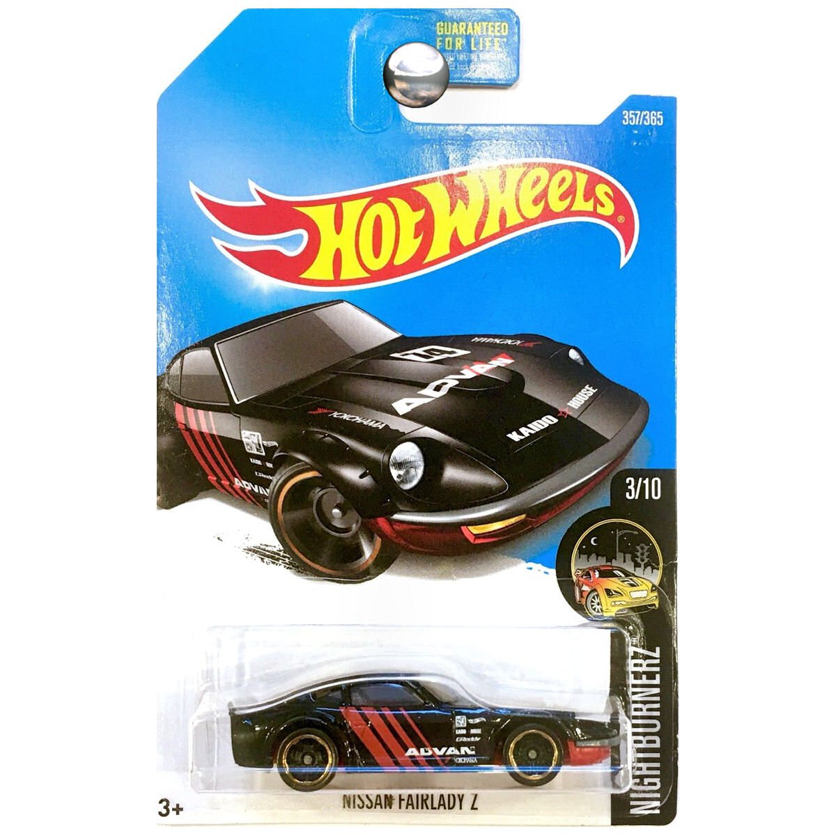 Hot Wheels 2017 Nightburnerz Nissan Fairlady Z 357/365, Black